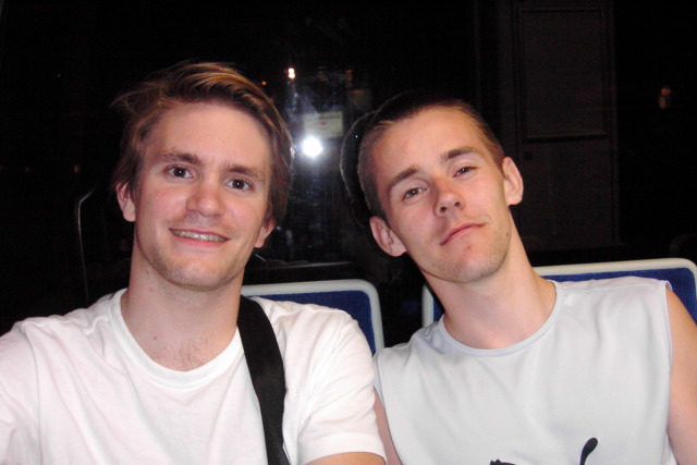 Anders and Vincent on the Tram