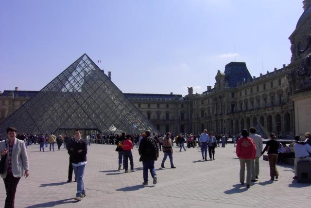 Entering the Louvre