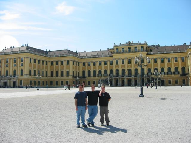 Eric, me, and Jason at Schoenberg Palace in Austria