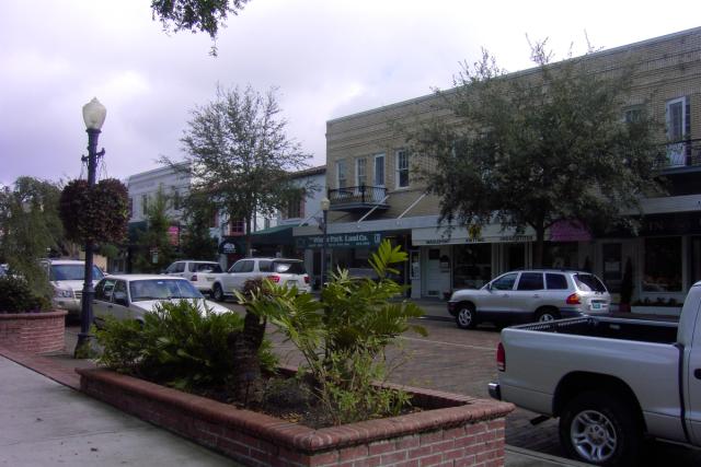 Here we are in picturesque downtown Winter Park, FL