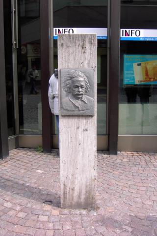 Japan sent this Einstein monument to Ulm.  Einstein was born in Ulm.