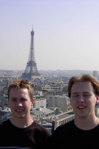 Jason and I atop the Arc de Triumph.  I hate this picture.