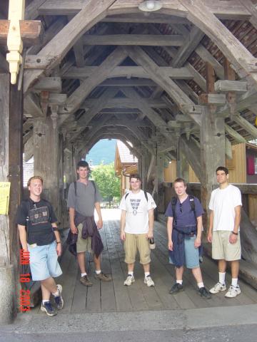 Me, Allyn, Jacob, Jason, and Kevin after hiking up and down the mountain in Interlaken