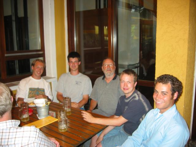 Me, Allyn, Prof. Krien, Jason, and Eric at Barfuesser in Neu-Ulm