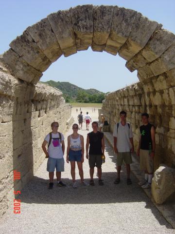 Me, Megan, Jason, Allyn, and Kevin in ancient Olympia