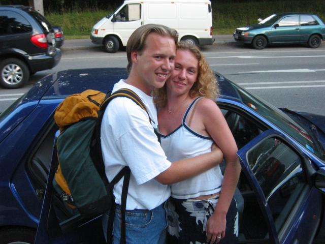 Me and Simone saying goodbye in Ulm