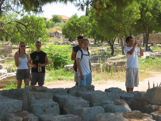 Megan, Jason, Kevin, me, and Eric in ancient Corinth
