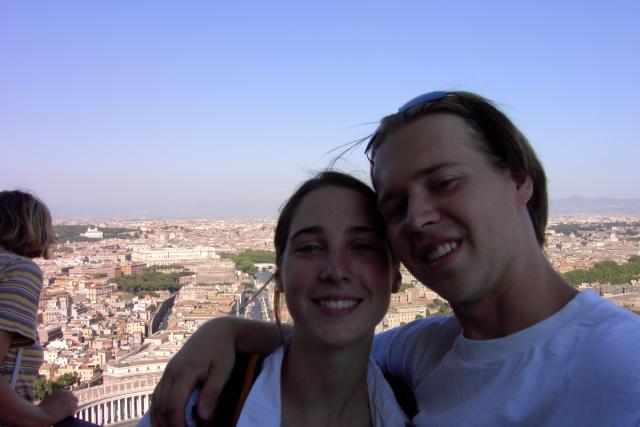 Megan and I, over the Vatican.