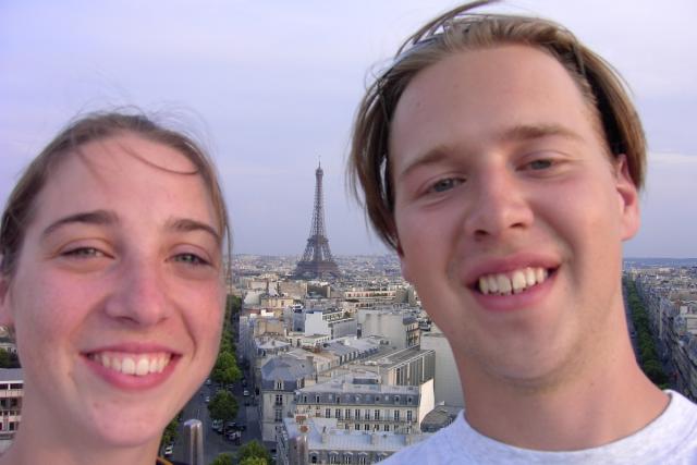 Megan and I with Eiffel Tower, take 4