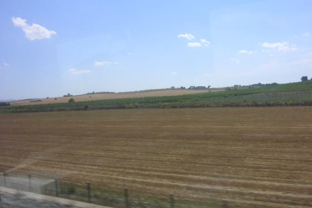 Megan took several pictures of the countryside on our train to Italy.