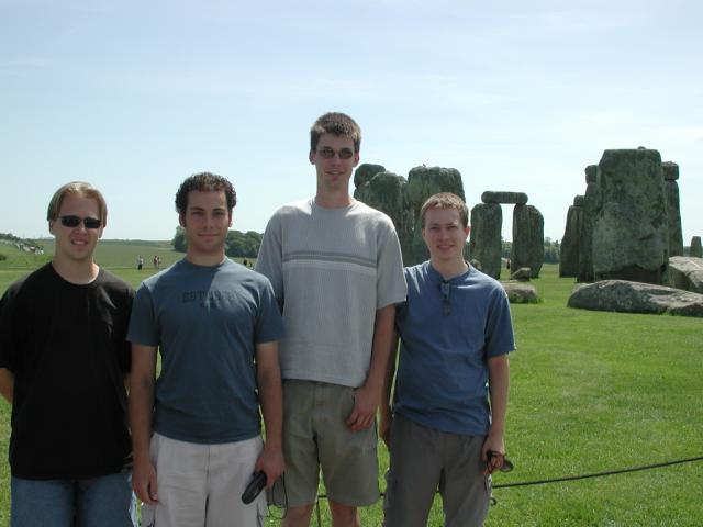 The gang at Stonehenge