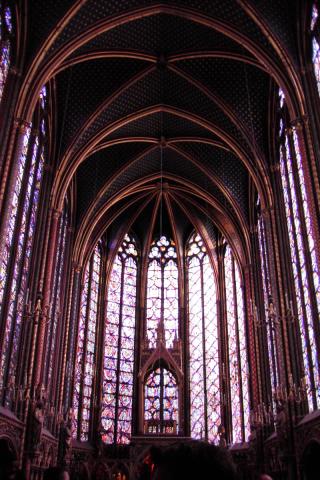 The mile-high stained glass windows in Saint Chappelle