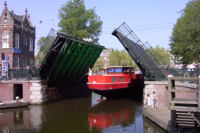 They have these cute little draw bridges for the canals in Amsterdam